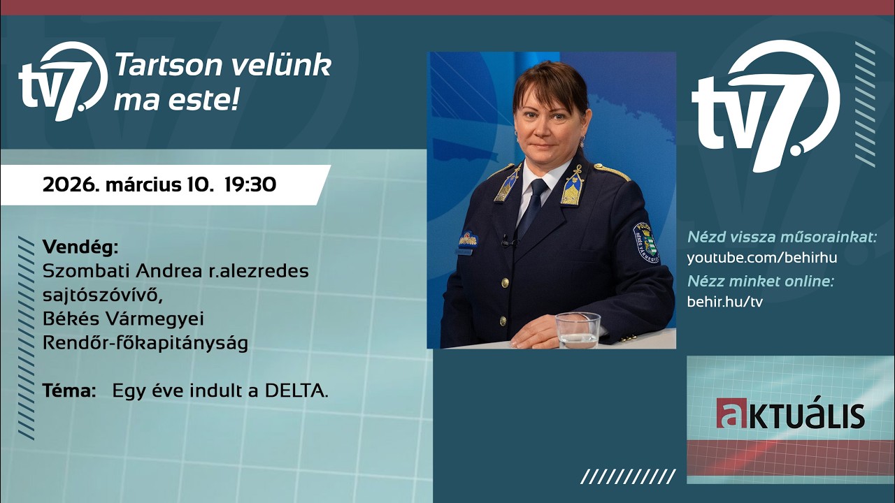 Aktuális - DELTA kábítószer-bűnözés elleni program - 2026. 03.10.
