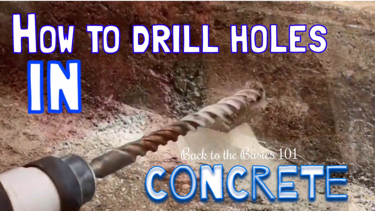 Drilling holes in concrete, simple,,,w/the right tools! - YouTube