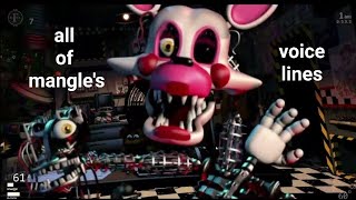 All Of Mangles Voicelines Fnaf Ucn