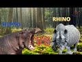 Comparison | Rhino Vs Hippo - Which one can win in a fight