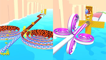 Spiral Rider! Very Satisfying And Relaxing ASMR Slicing Game