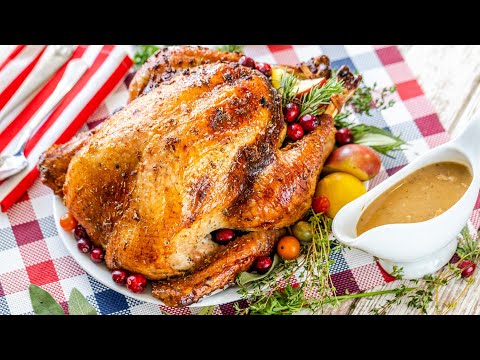 Crispy Oven-Roasted Turkey w/ Garlic-butter & Herb (Thanksgiving Recipe Idea)