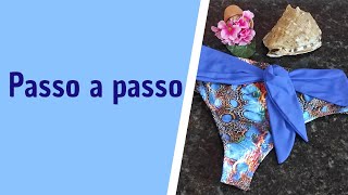 passo a passo calcinha retrô fio dental com faixa de amarrar