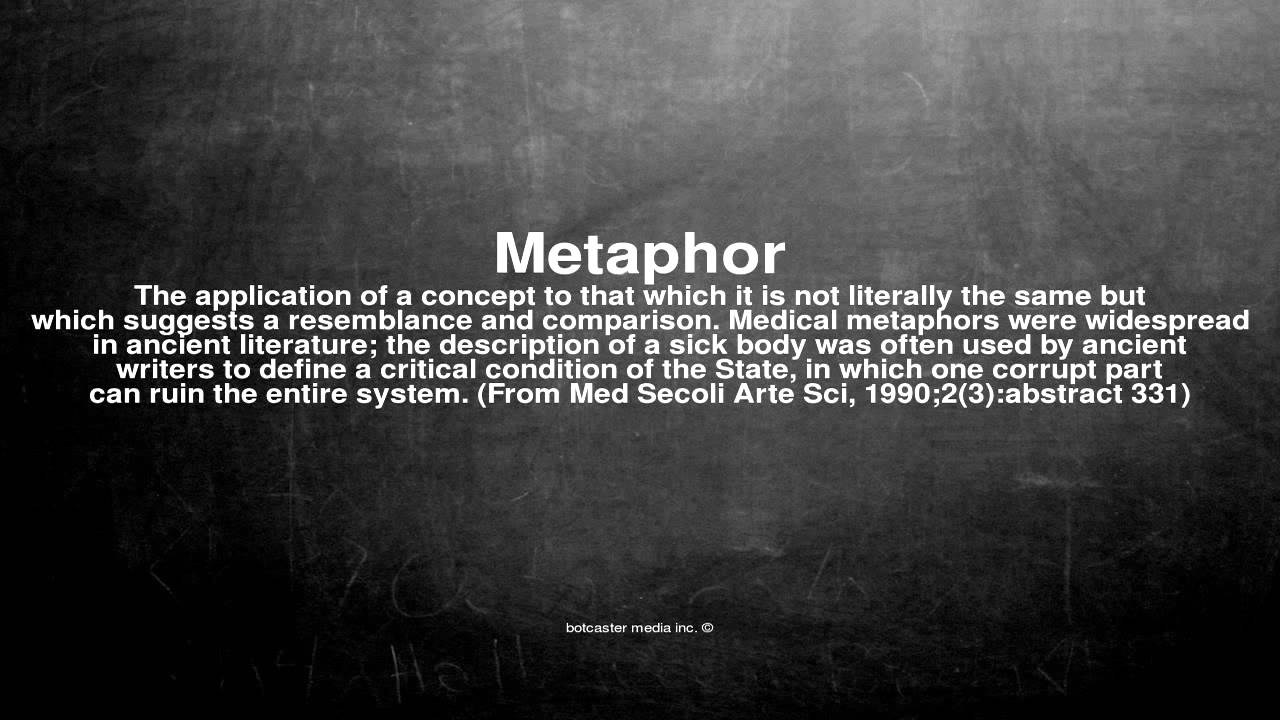 Medical Vocabulary What Does Metaphor Mean YouTube