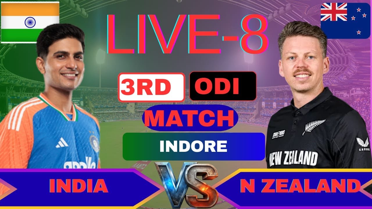 🔴 IND vs NZ, 3rd ODI, NZ vs IND 2026 live 8🌍