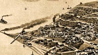 Cedar Key Florida 1884 Panoramic Bird's Eye View Map 6459