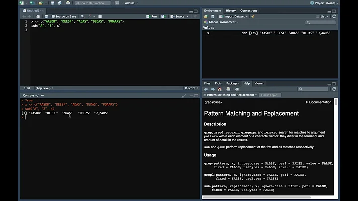 R Tutorial episode 6 - sub and gsub function in R