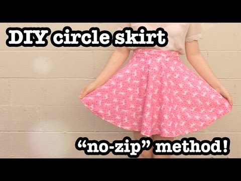 DIY Circle Skirt (no-zip method) - YouTube