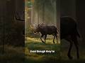 THE SILENT GIANTS of the woods 🌲 #NatureStealth #MoosePower #WildBehavior