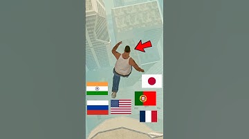 CJ Hates Gravity in 69 Languages!! #gta #viral shorts #cj