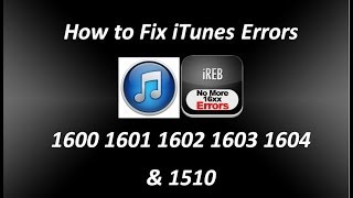 How to Fix iTunes Errors 1600 1601 1602 1603 1604 & 1015