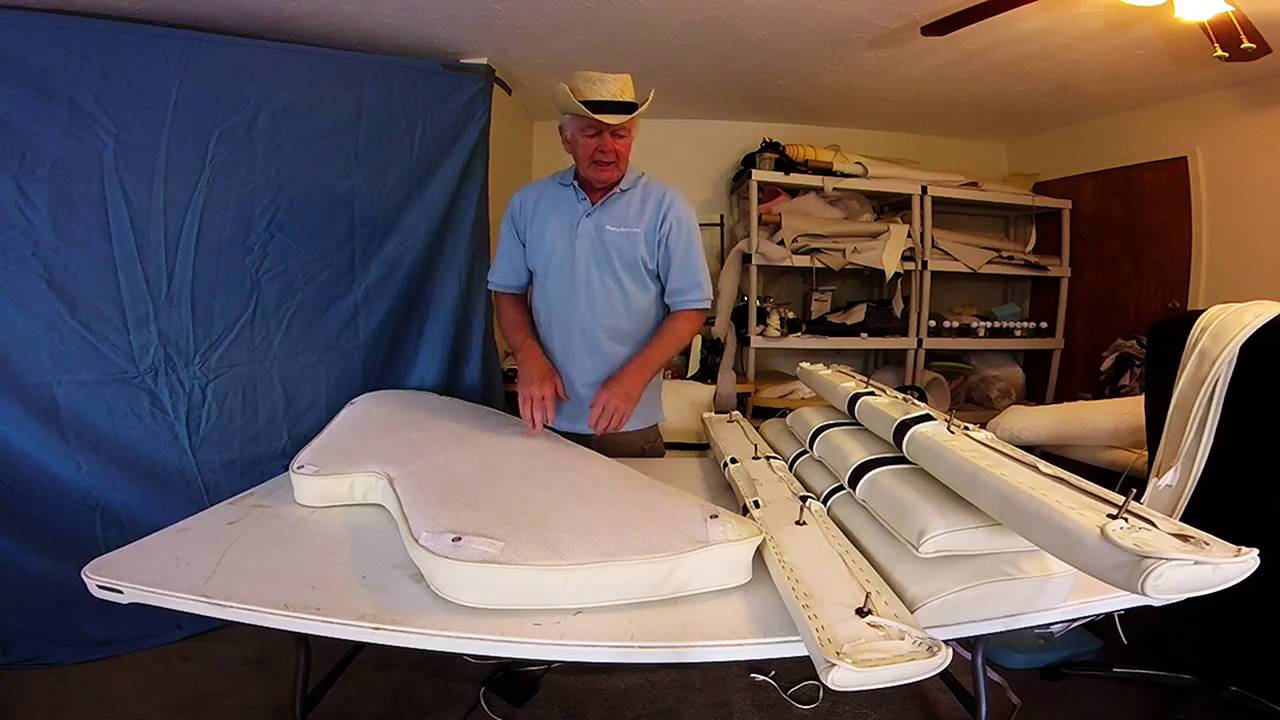 Boat Upholstery Chap 41 Part 1 Hydra Sport Front cushion Rebuild YouTube