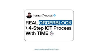 REAL ORDER BLOCK Explained With TIME 🔥 | 4-Step ICT Process You’ve Never Seen Before | HC7