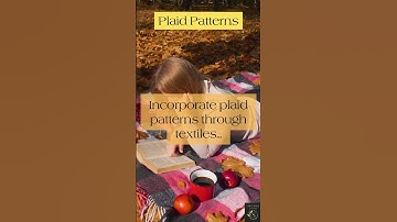 Fall Home Decor: Plaid Patterns for a Cozy Autumn Ambiance!"#interiordesign #fallhomedecor #art