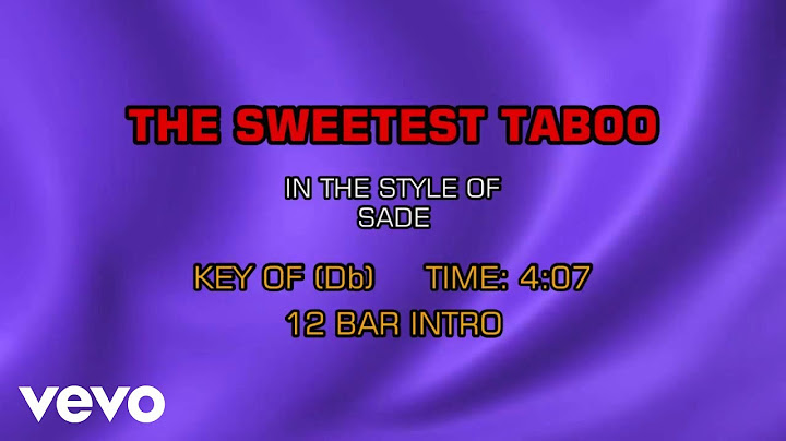 The Sweetest Taboo Karaoke version - Karaoke performance video thumbnail