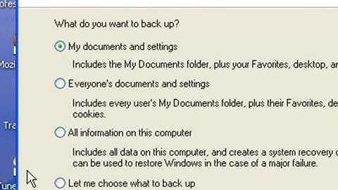 Create A Backup of your computer data using Windows XP