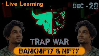 Live Learning Banknifty & Nifty I Trap Trading I 20th Dec 2023 tradingwithtoufiq nifty banknify