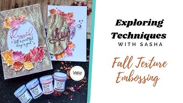 FUN and CHEAP! Fall texture with NEW! Embossing Powders