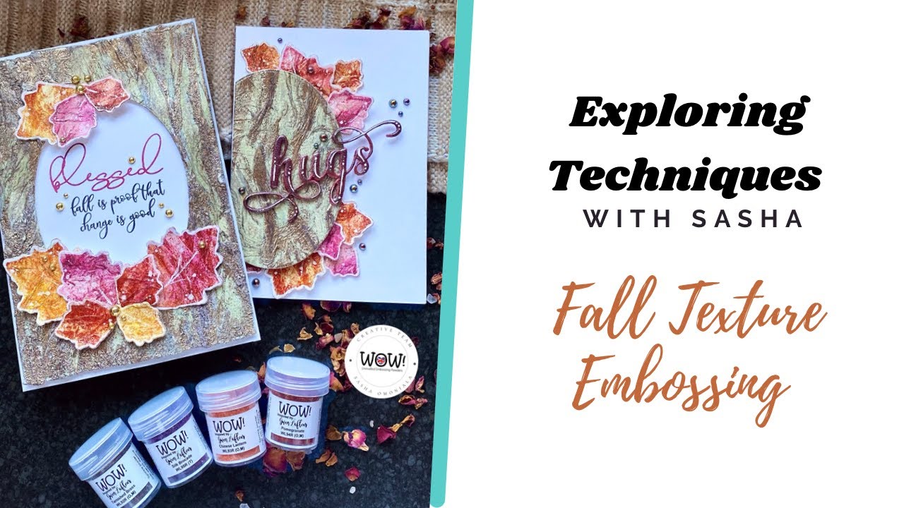 FUN and CHEAP! Fall texture with NEW! Embossing Powders - YouTube