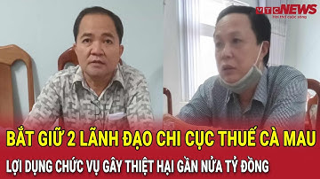Bắt giữ 2 lãnh đạo chi cục thuế Cà Mau, lợi dụng chức vụ gây thiệt hại gần nửa tỷ đồng