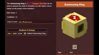 Obtaining Summoning Ring On Iron Man (Hypixel Skyblock Clips)