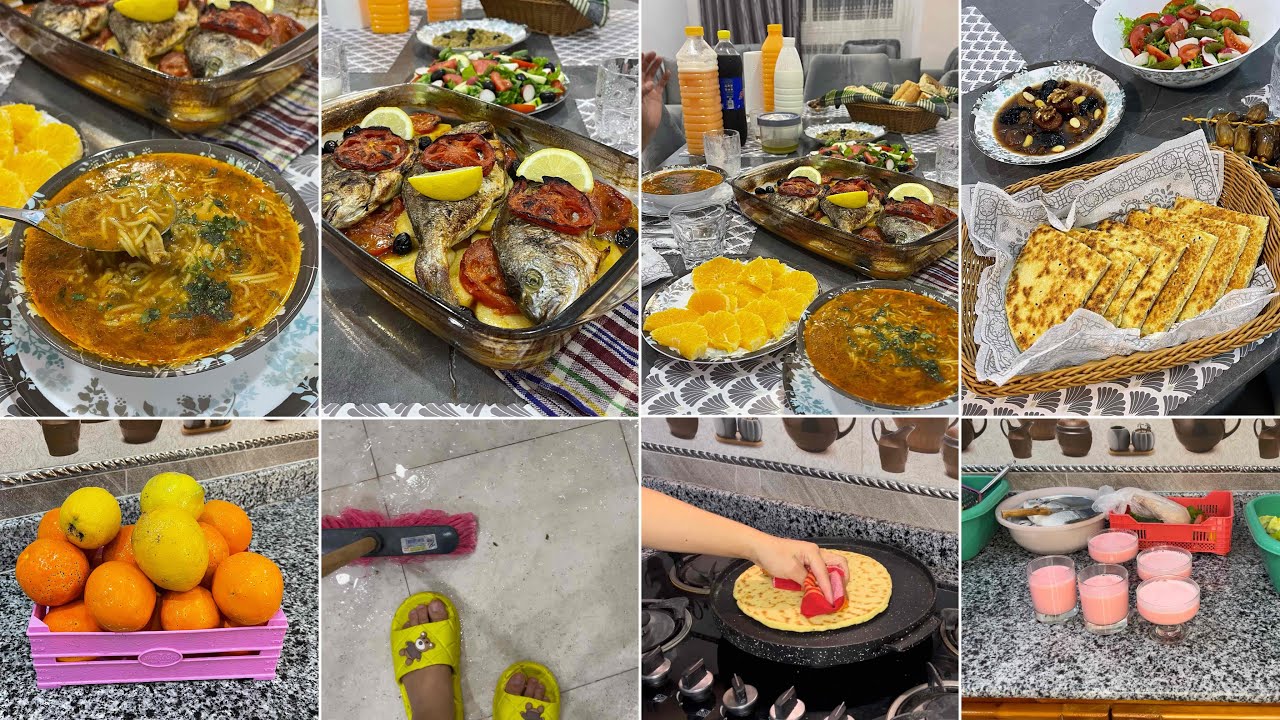 روتين مسائي معايا 🌙 واش طيبت كامل ⁉️حوت فالفور🐟 شوربة فارميسال😍 كسرة رخسيس