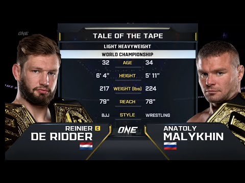De Ridder Vs Malykhin Full Fight(Malykhin beats De Ridder by KO)