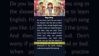 Sing a Song | English Reading and Listening Practice #easyenglish #englishforbeginners