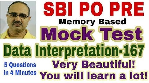 Data Interpretation-167 | SBI PO PRE (2016) | Memory Based | Mock Test | Unique Solution