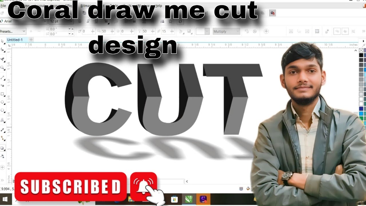 Draw Cut Create #howto create a new design coral draw. #coral draw me cut design kaise ...