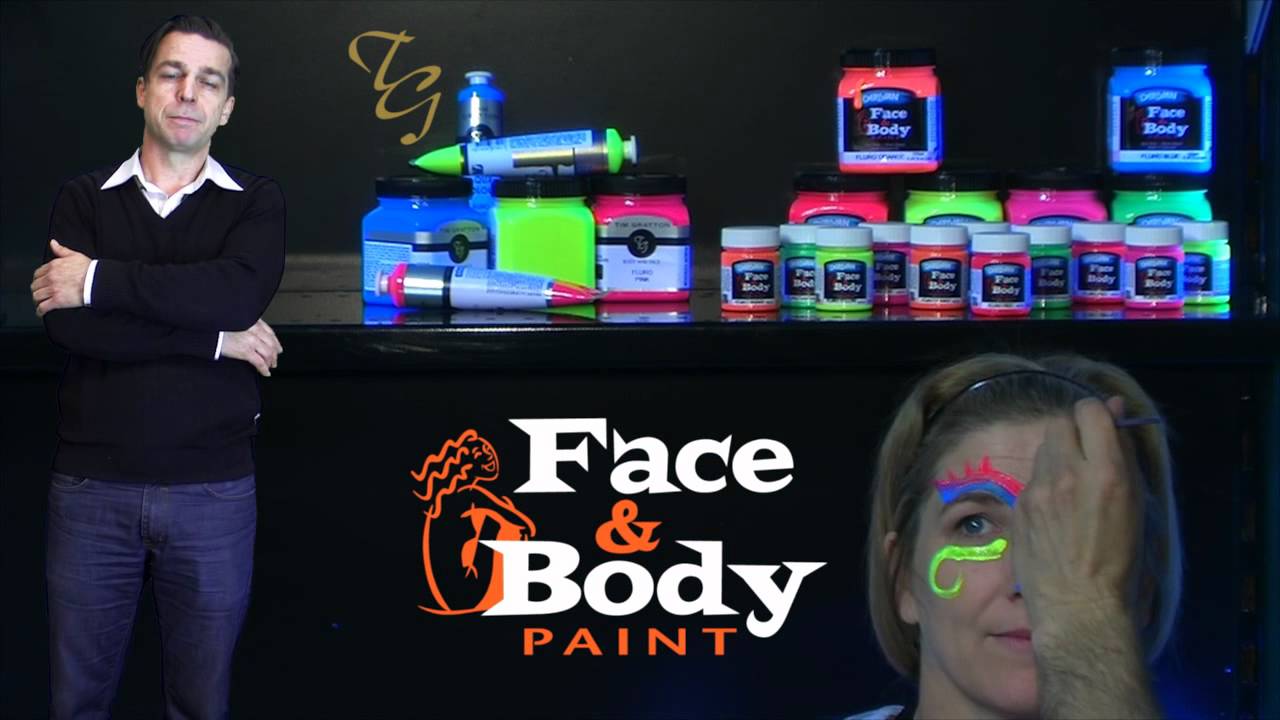 デリバン(DERIVAN) フェイス＆ボディペイント 蛍光色 全6色 40ml×1個