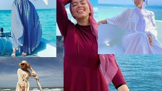 تألقي بأجمل ملابس البحر للمحجبات/hijab beach dresses لصيف 2022.