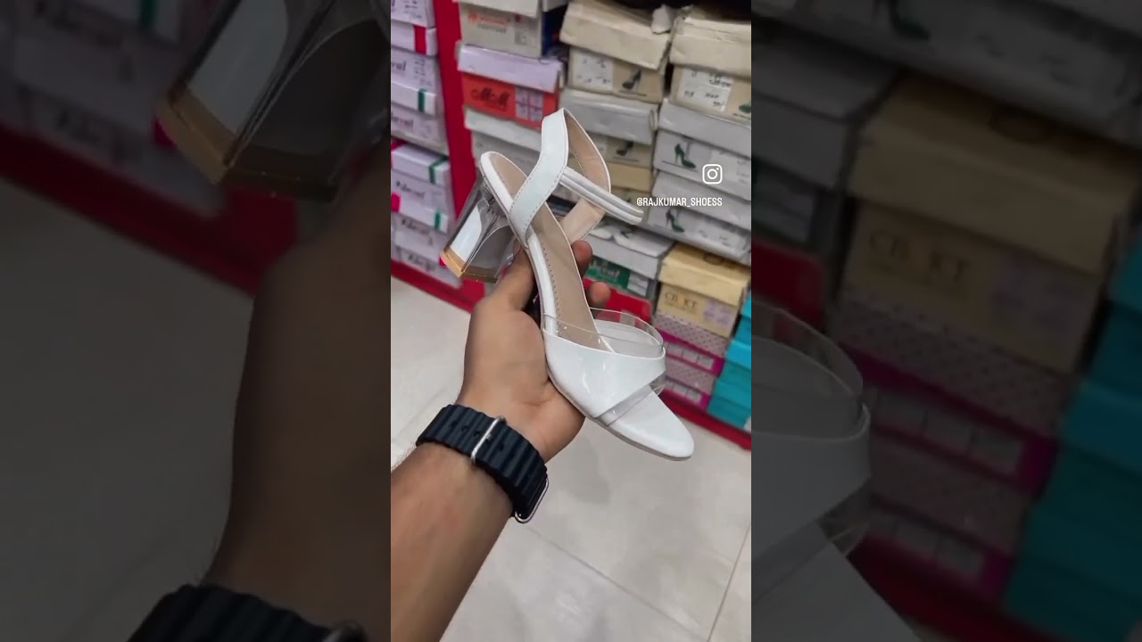 Transparent heel sandals