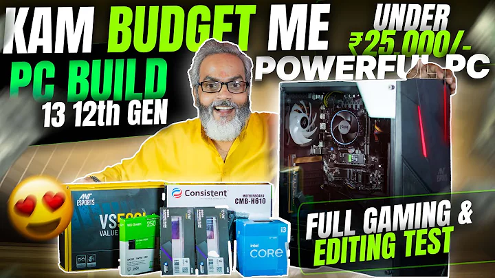 PC Build i3 12100 12th Gen CPU 🔥 PC Build Under 25K 🔥 Full Gaming & Editing Test