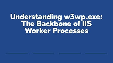 Understanding w3wp.exe: The Backbone of IIS Worker Processes