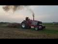 Chisel plow with a pulling tractor