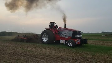 Chisel plow with a 2500 Horsepower pulling tractor