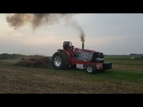 Chisel plow with a 2500 Horsepower pulling tractor