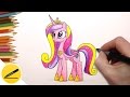 How to Draw My Little Pony Princess Cadence - Как Нарисовать пони Принцессу Каденс аликорн