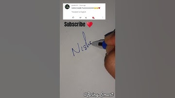 Write your name in Comments|Nisha Done! #ytshort #namesignature #challenges #caligraphy