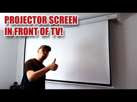 How to Install a Projector Screen (90&quot; Motorised) with Brackets to Avoid a TV