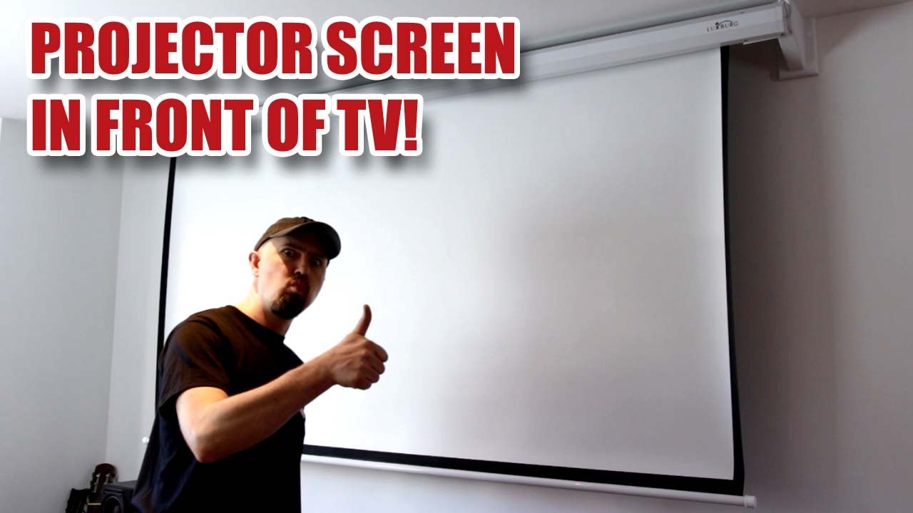 How to Install a Wall Mounted Projector Screen to Avoid a TV