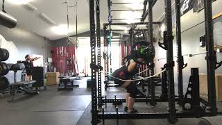 Day 2, Aug. 21, HB squat, 110#, 5 reps @7 DIF