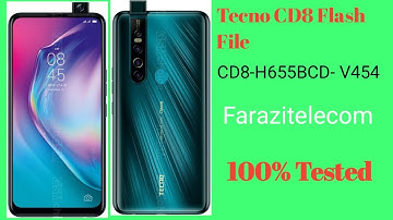 Tecno  CD8 Flash File / Tecno Camon 15 Pro Flash File/ Tecno CD8 V454 Firmware