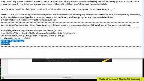 How To install IntelliJ IDEA on OpenSuse Leap 42.3
