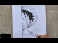 How to Draw Monkey D. Luffy Step by Step ✏️ | One Piece Easy Anime Drawing Tutorial For beginners