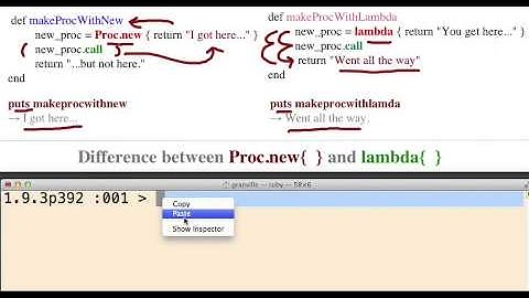 Ruby Language Blocks 4 - Procs Vs. Lambda