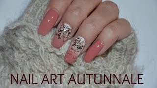 NAIL ART AUTUNNALE CON GLITTER