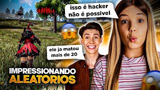 FUI ACUSADO DE HACKER NO FREE FIRE DEPOIS DESSAS JOGADAS KKKK - IMPRESSIONANDO OS ALEATORIOS!