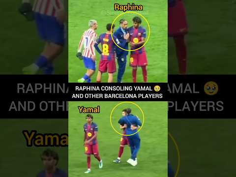 Video Look At Raphina Consoling Yamal And Other Barcelona Players After Losing To Atletico Madrid in UCL